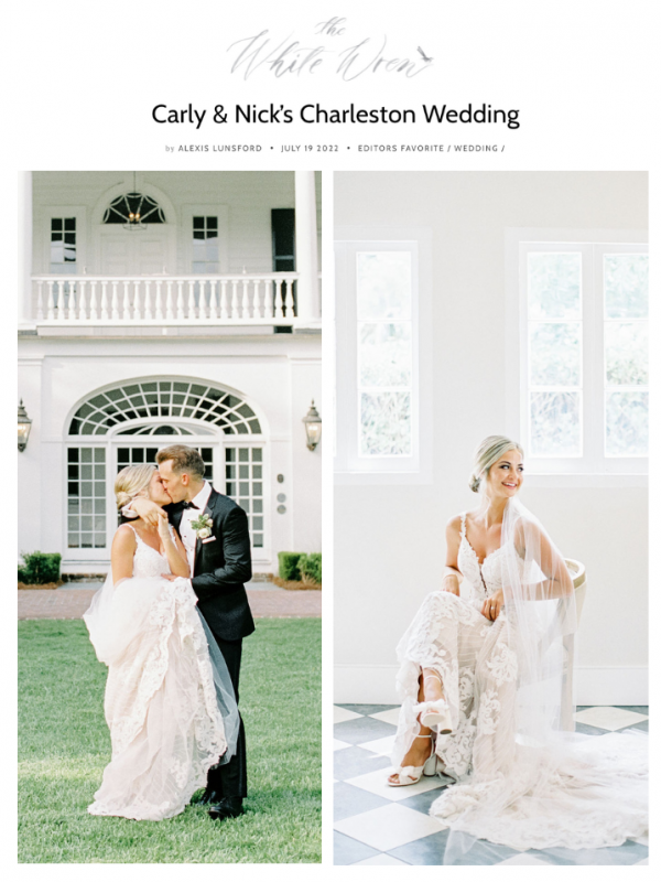 The White Wren: Carly + Nick’s Charleston Wedding