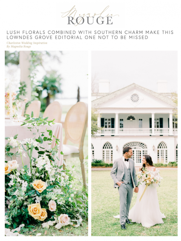 Magnolia Rouge: Lush florals combined with southern charm make this Lowndes Grove Editorial one not to be missed!